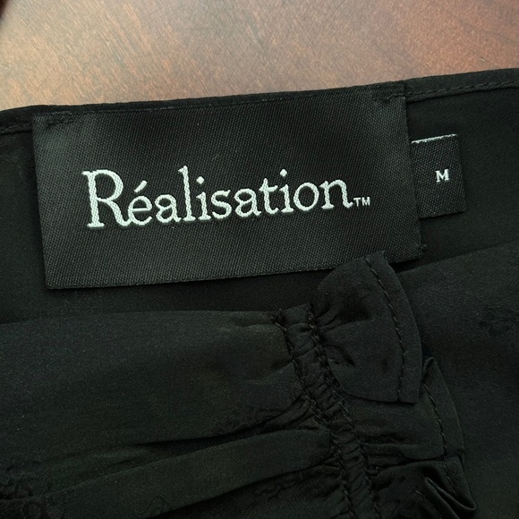 Réalisation Par The Roxy Silk Mini Dress Black Dragon Women’s Size Medium - Picture 10 of 15